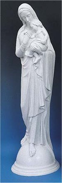 Madonna & Child Sculpture Faux Granite Contemporary